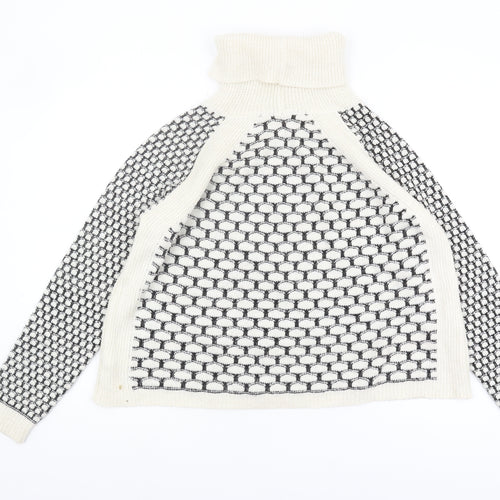 Next Women's Ivory Roll Neck Jumper, UK 8