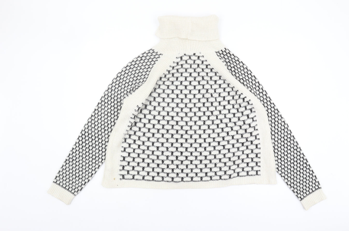 Next Women's Ivory Roll Neck Jumper, UK 8