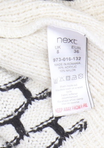 Next Women's Ivory Roll Neck Jumper, UK 8