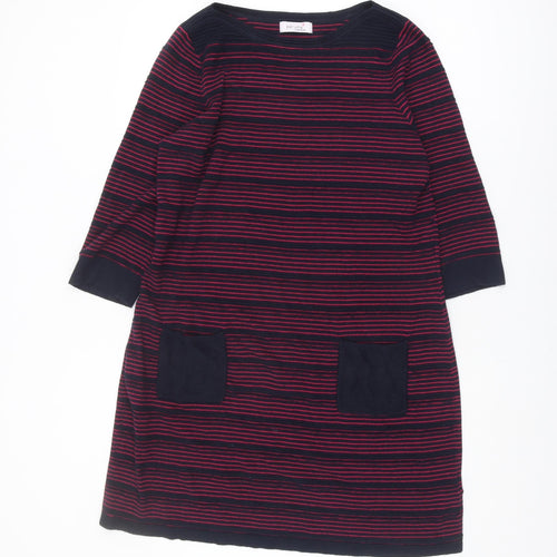 Marks and Spencer Women's Multicoloured Striped Dress, Size 18