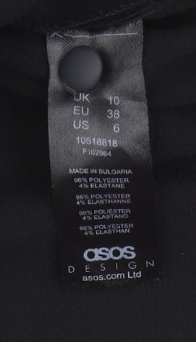 ASOS DESIGN Women's Black Shift Dress Size 10