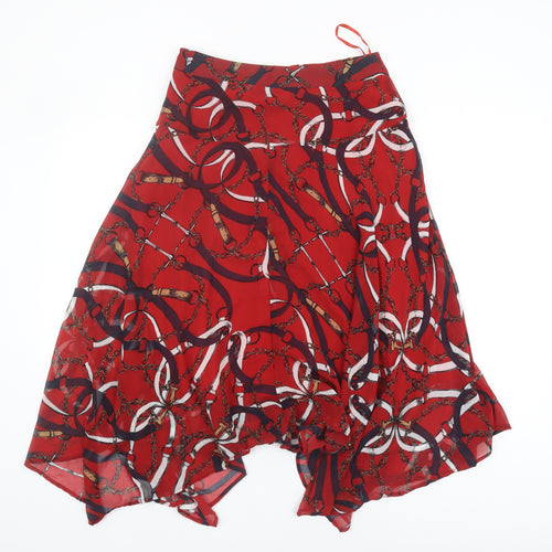 Marks and Spencer Women's Red Size 8 Geometric Skirt