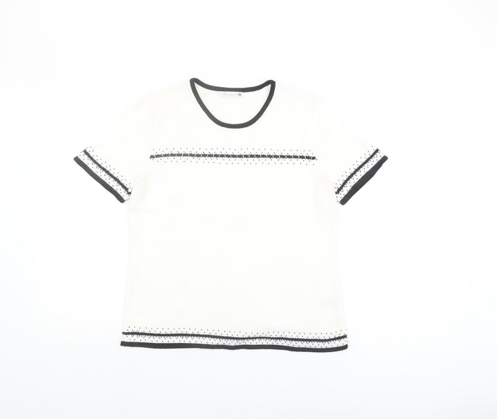 Berketex Women's Ivory Crew Neck Jumper Size 14