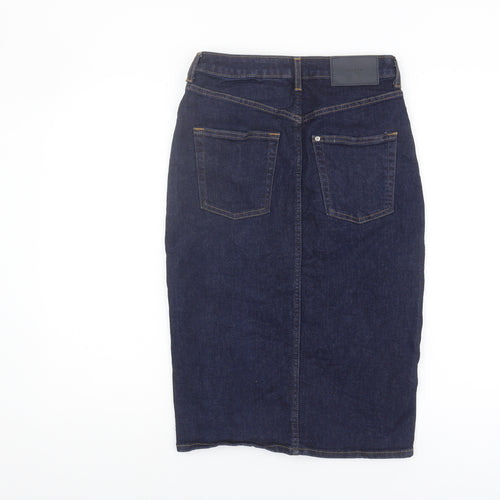 H&M Women's Blue Denim Pencil Skirt Size 8