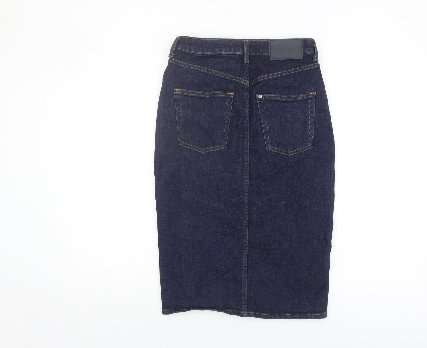 H&M Women's Blue Denim Pencil Skirt Size 8