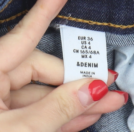 H&M Women's Blue Denim Pencil Skirt Size 8