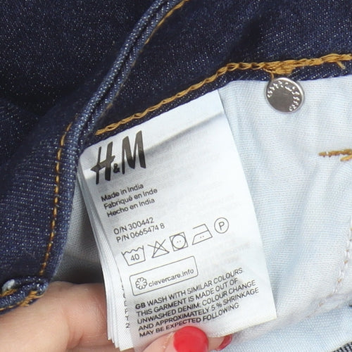 H&M Women's Blue Denim Pencil Skirt Size 8