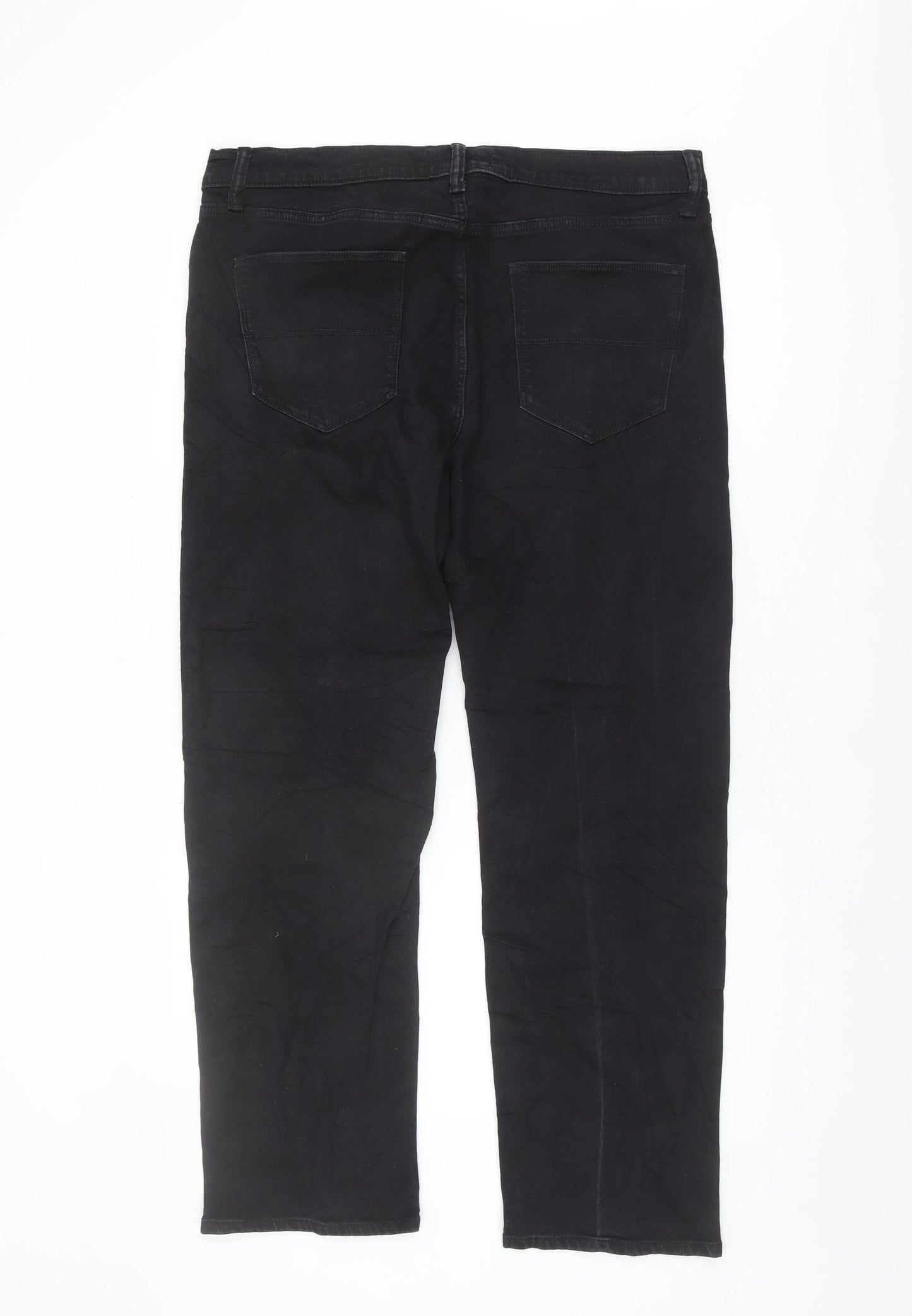 Marks & Spencer Men's Black Straight Jeans 36