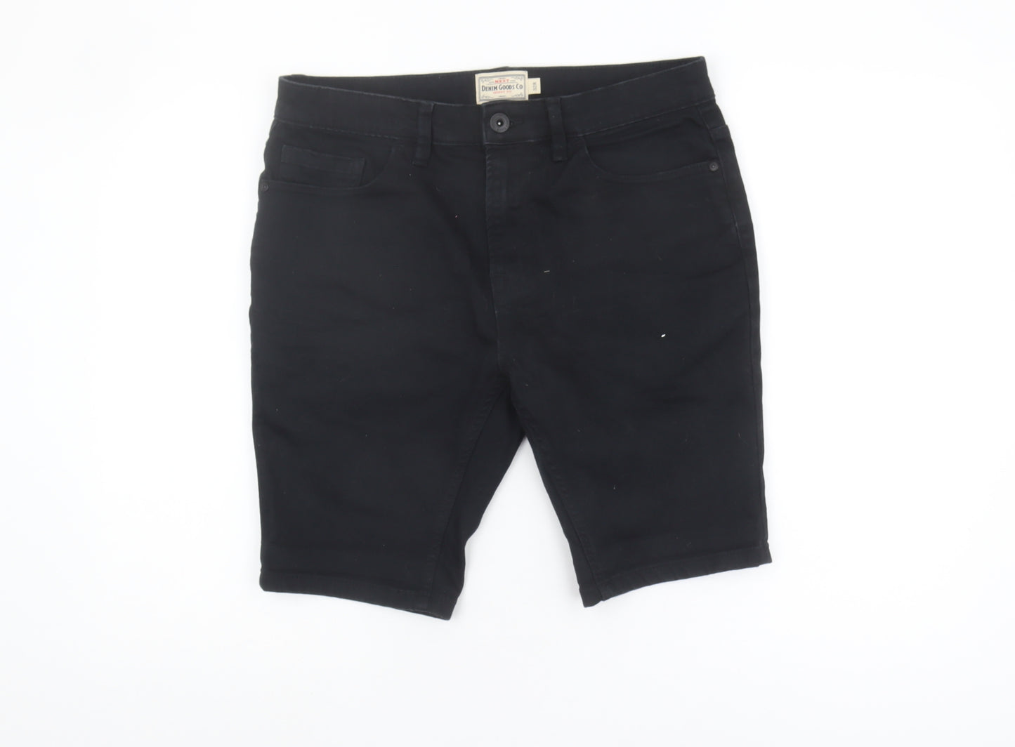 Next Men's Black Chino Shorts, Size 32, Slim Fit