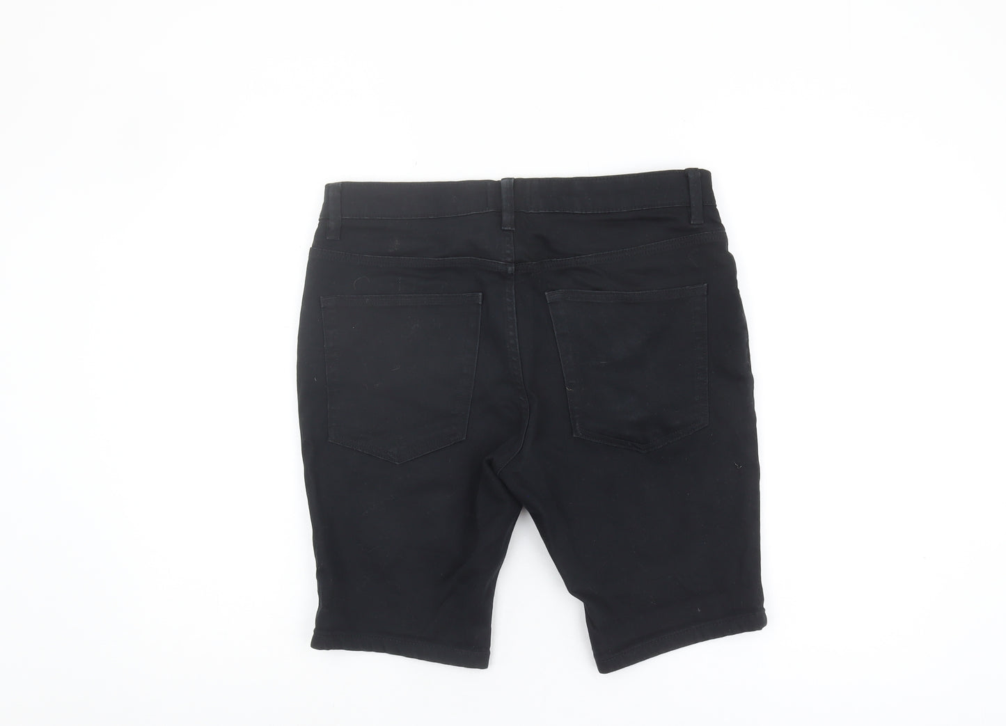 Next Men's Black Chino Shorts, Size 32, Slim Fit