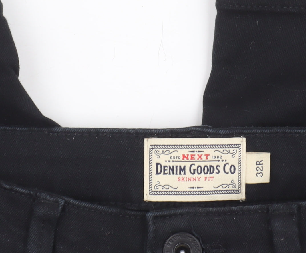 Next Men's Black Chino Shorts, Size 32, Slim Fit