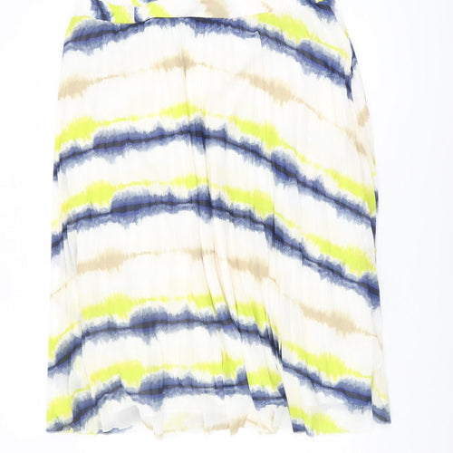 Marks and Spencer Women's Multicoloured Pleated Skirt Size 22