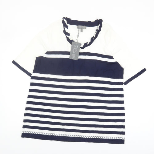 Selection Women’s Blue Striped T-Shirt, Size 14, New