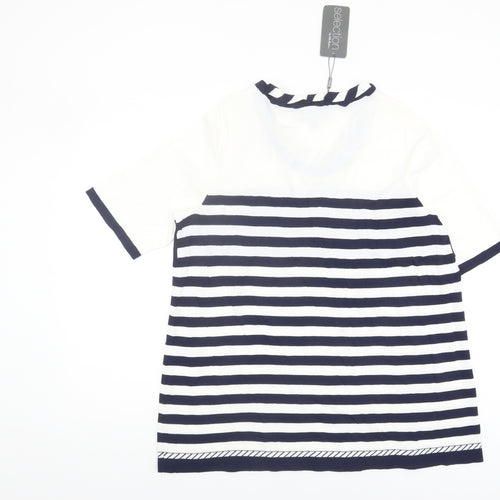 Selection Women’s Blue Striped T-Shirt, Size 14, New