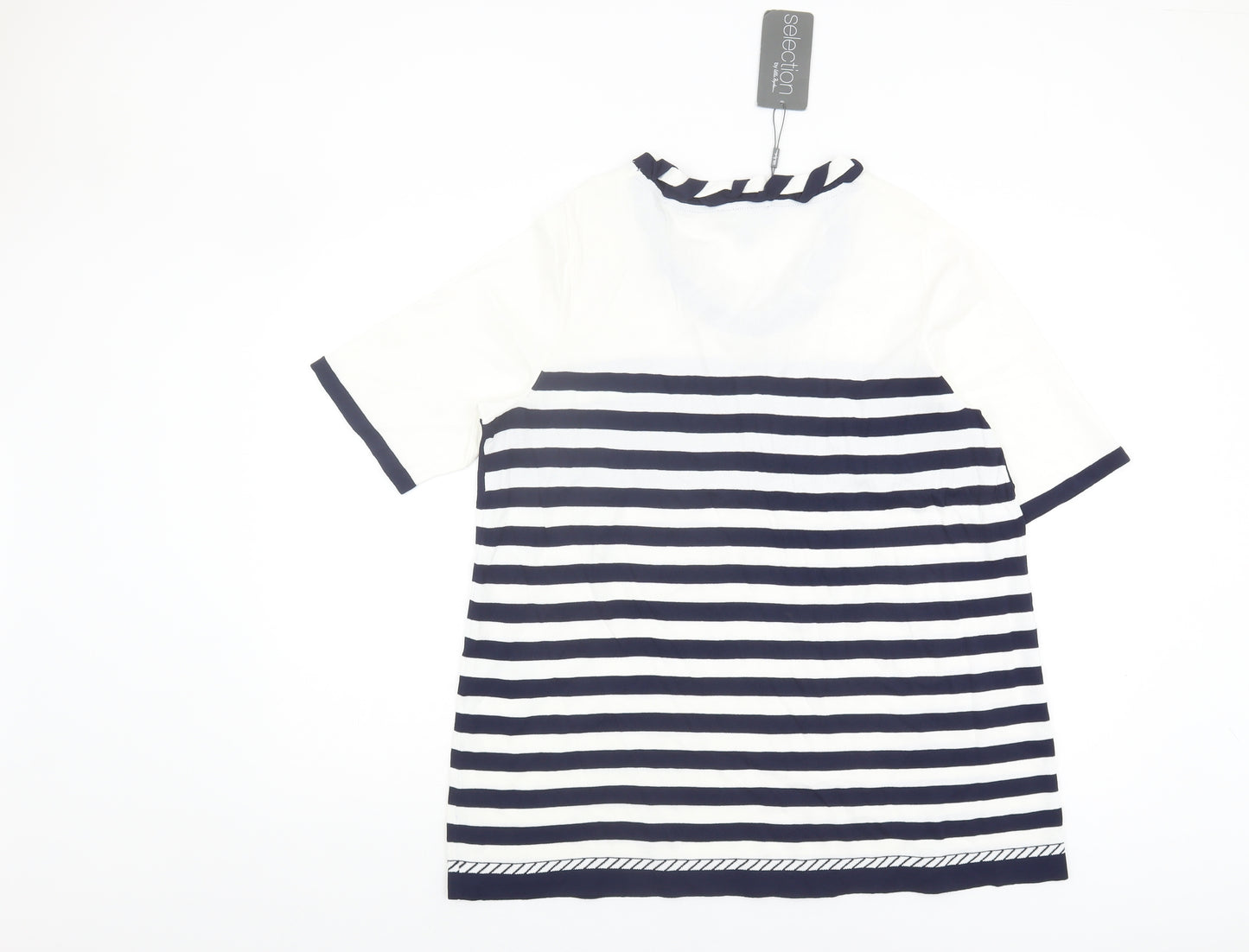Selection Women’s Blue Striped T-Shirt, Size 14, New