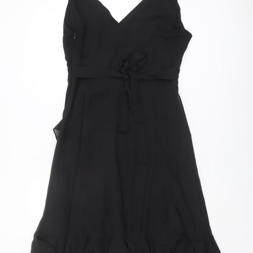 Debenhams Women's Black V-Neck Midi A-Line Dress