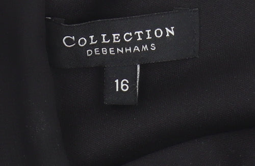 Debenhams Women's Black V-Neck Midi A-Line Dress
