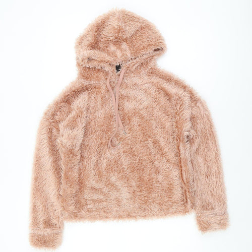 New Look Women’s Beige Fleece Pullover Hoodie S