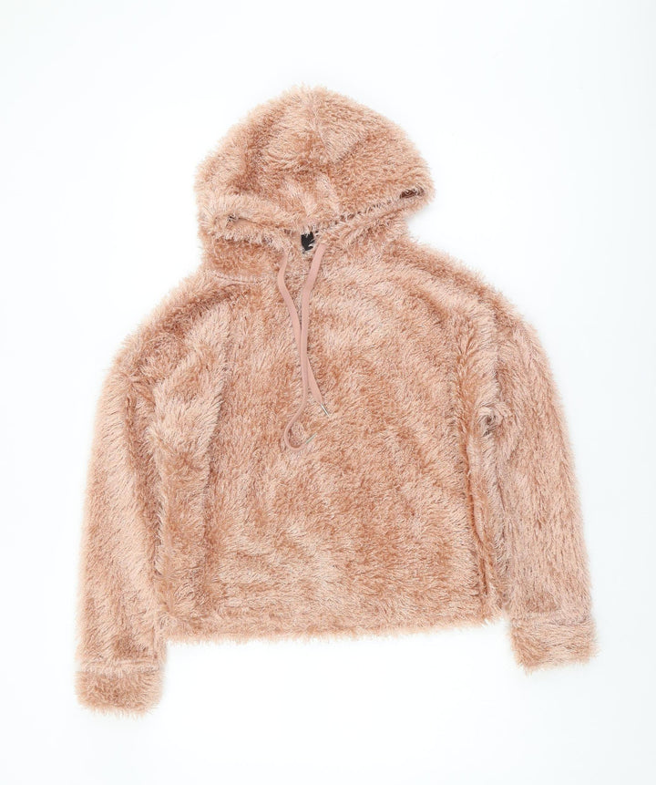 New Look Women’s Beige Fleece Pullover Hoodie S