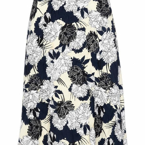 Marks and Spencer Women Black Floral Skirt Size 10