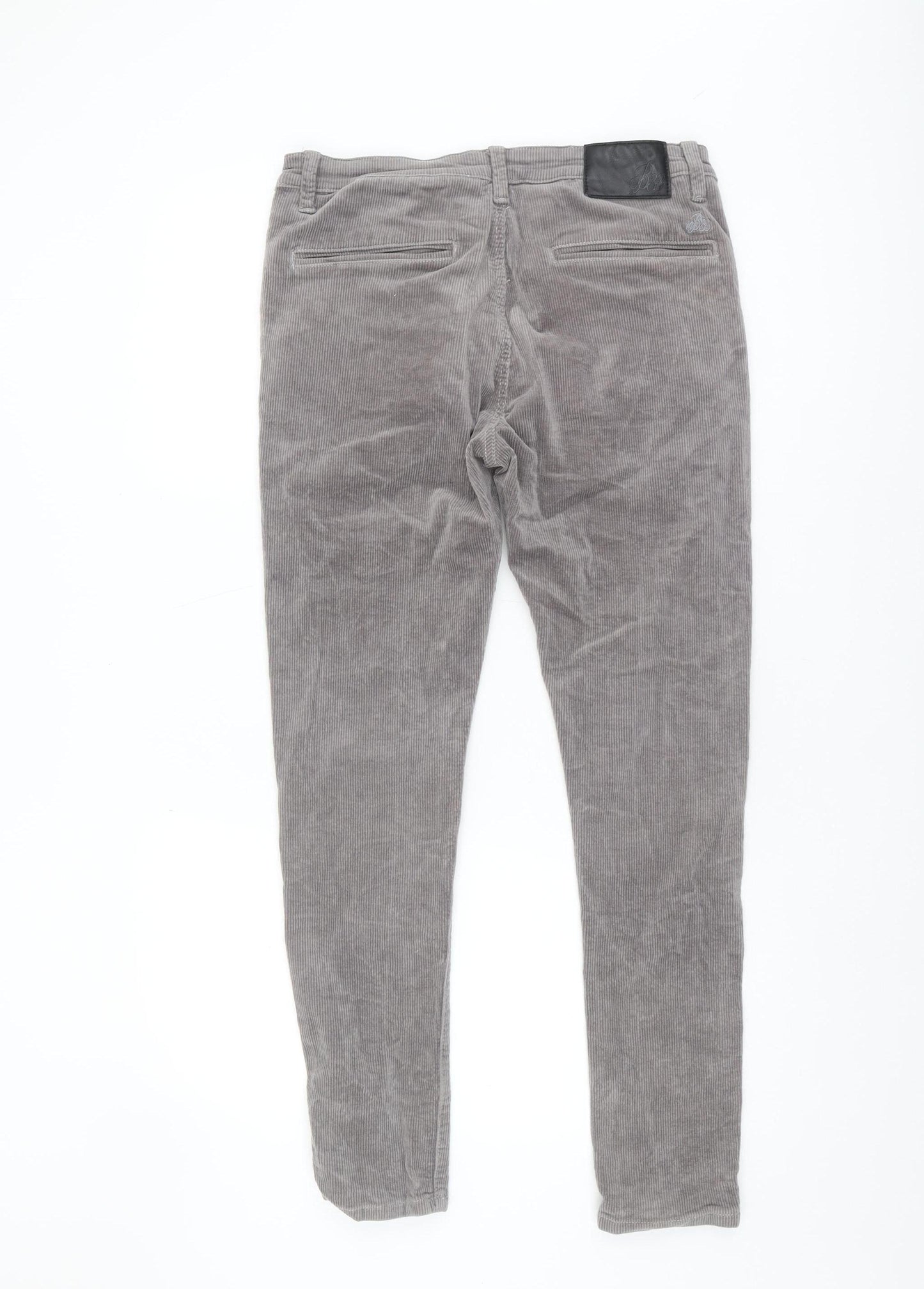 Bee Inspired Men's Grey Corduroy Trousers Size 32