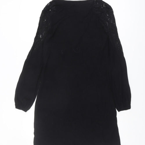 Wallis Women's Black Dress S - Elegant Lace Accent
