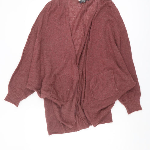 Marks & Spencer Women's Red Open Front Cardigan Size M
