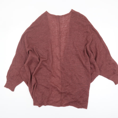Marks & Spencer Women's Red Open Front Cardigan Size M