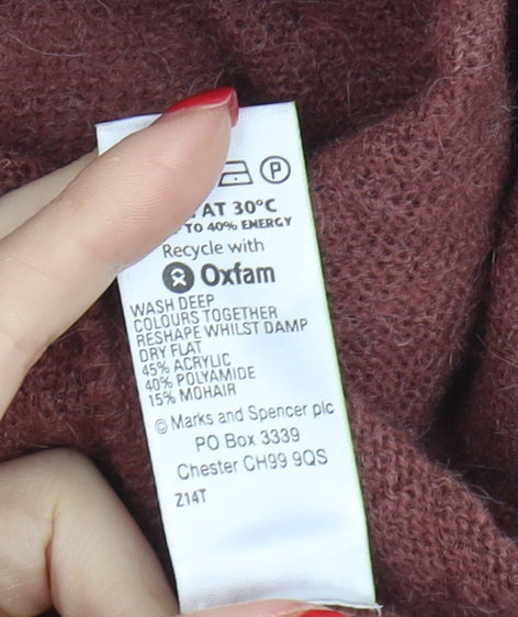 Marks & Spencer Women's Red Open Front Cardigan Size M