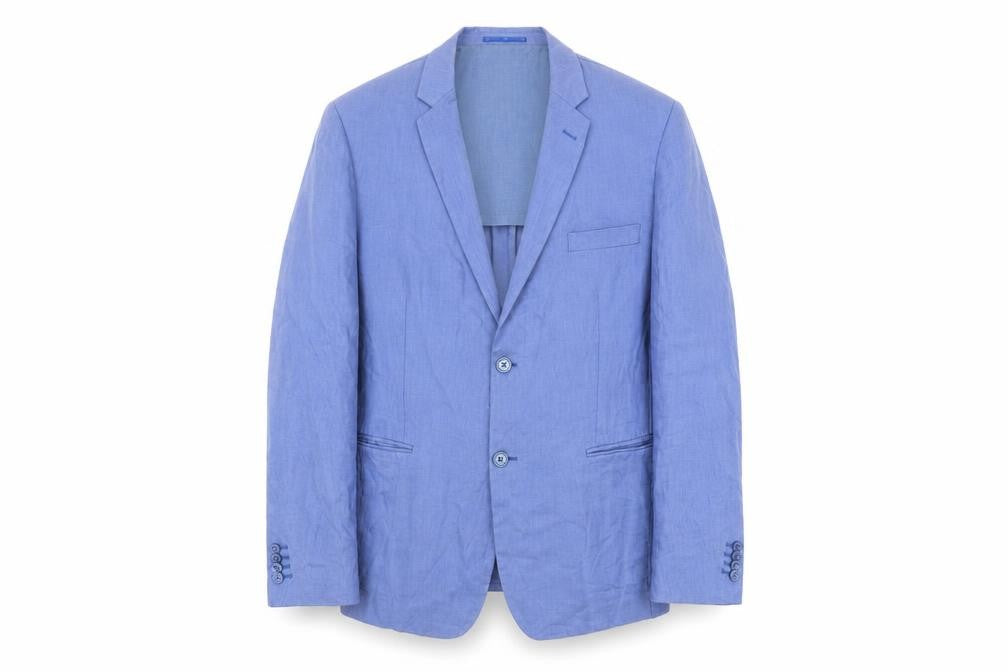 Front view of Top Secret Men's Blue Blazer UK 44 Slim Fit Jacket