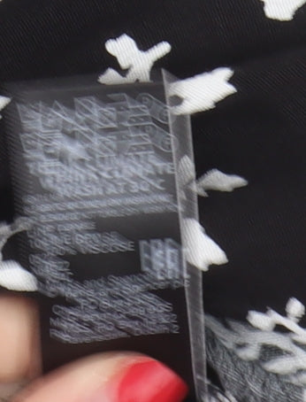 Marks and Spencer Women's Black Floral Skirt Size 10