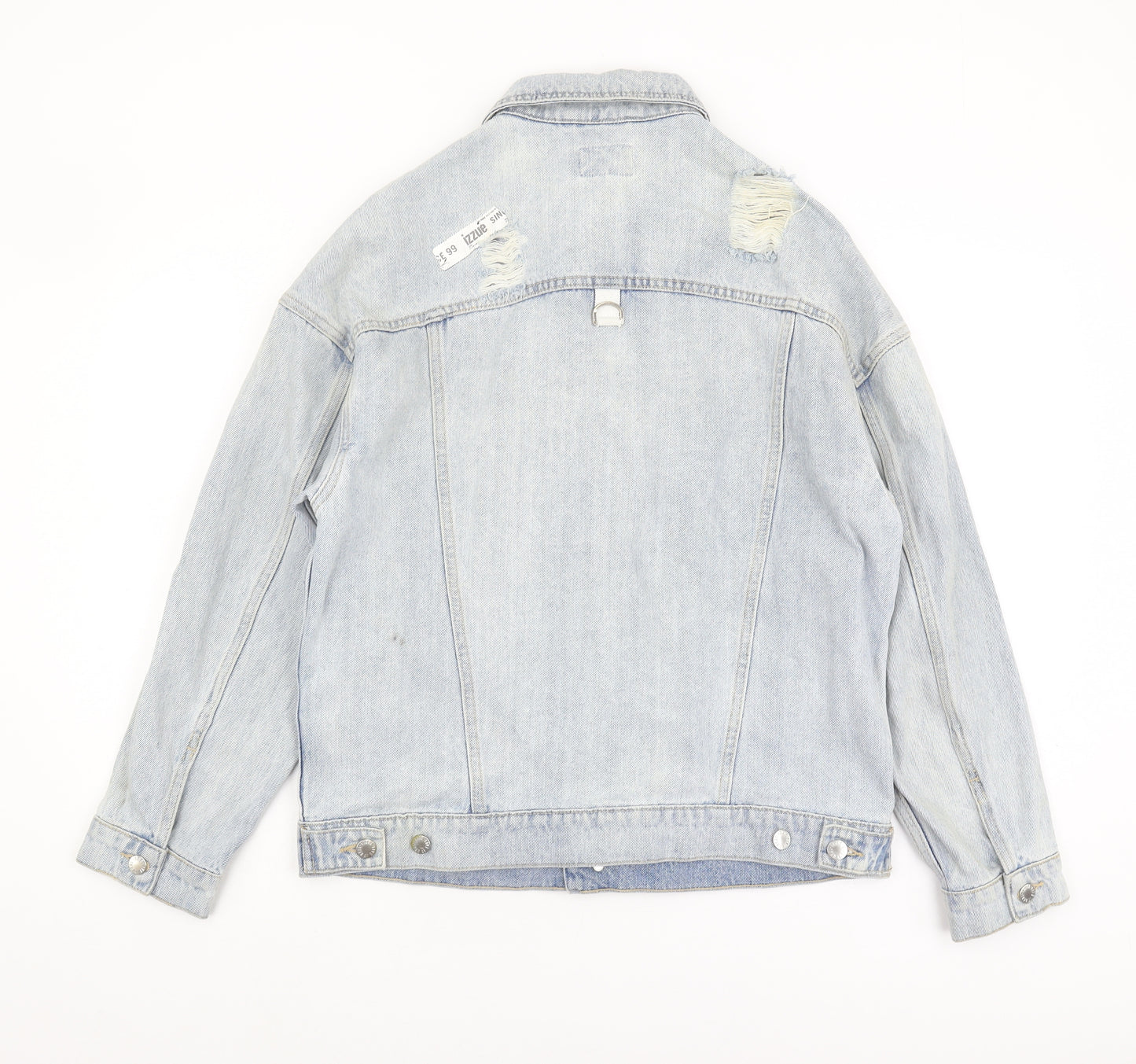 izzue Men's Blue Denim Jacket M, Basic Casual Style