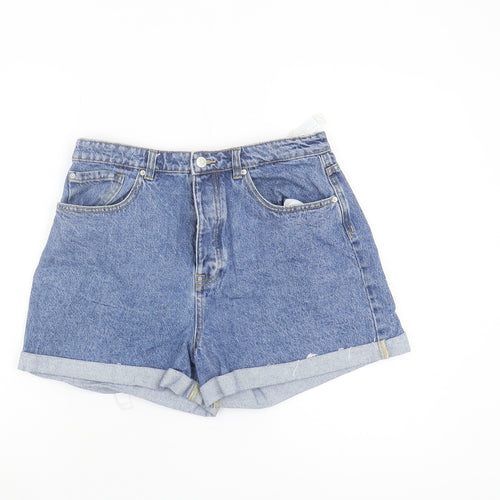 Stradivarius Women's Blue Denim Shorts Size 14