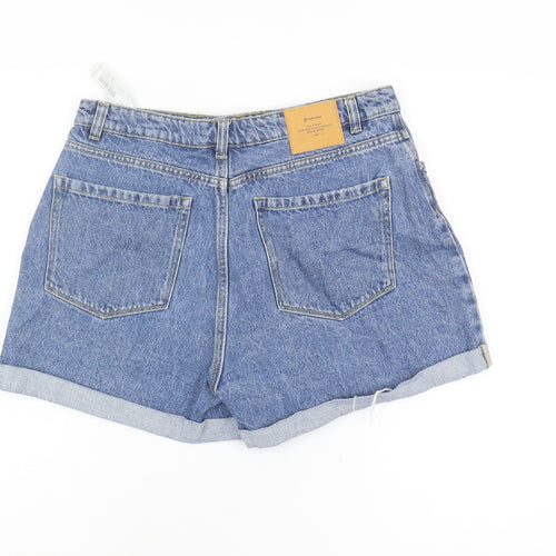 Stradivarius Women's Blue Denim Shorts Size 14
