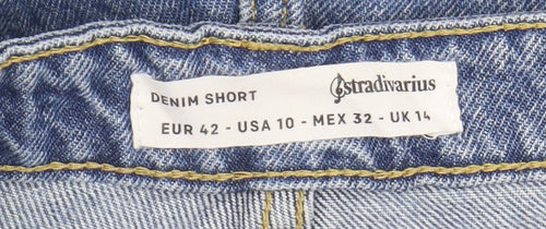 Stradivarius Women's Blue Denim Shorts Size 14