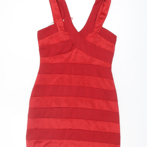 AX Paris Women's Red Bodycon Party Dress, Size 12