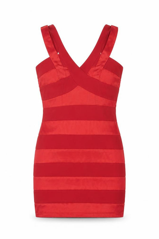Front view of AX Paris Women's Red Bodycon Party Dress, size 12