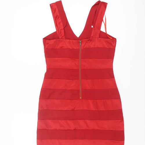 AX Paris Women's Red Bodycon Party Dress, Size 12