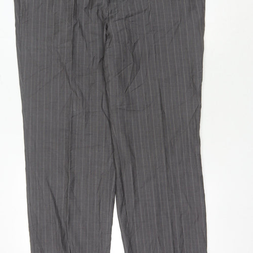 Hugo Boss Grey Striped Men's Trousers Size 58