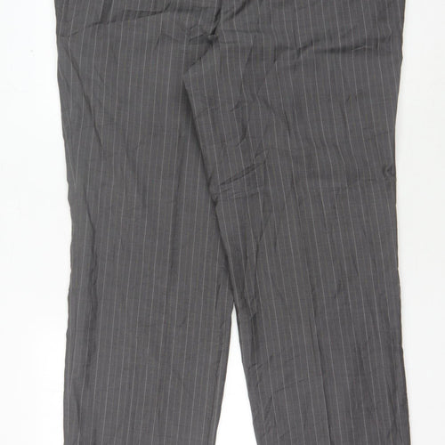 Hugo Boss Grey Striped Men's Trousers Size 58