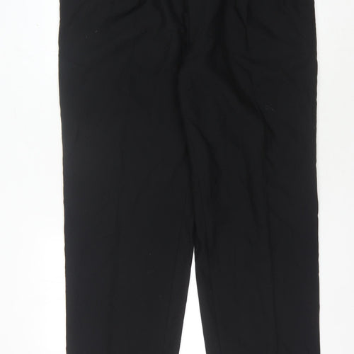 Aquascutum Men's Black Trousers, 46, Classic Fit