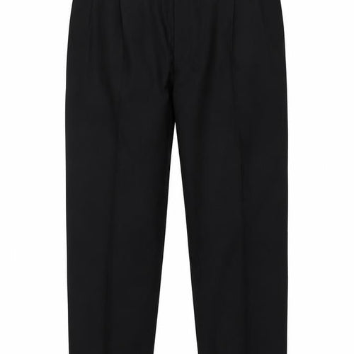 Aquascutum Men's Black Trousers, 46, Classic Fit