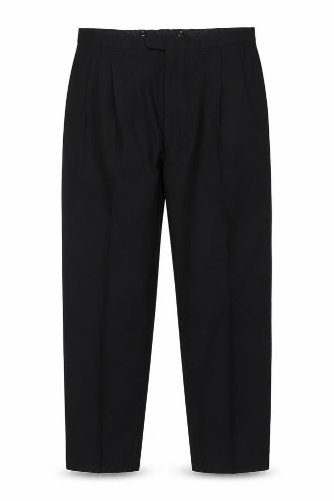 Aquascutum Men's Black Trousers, 46, Classic Fit