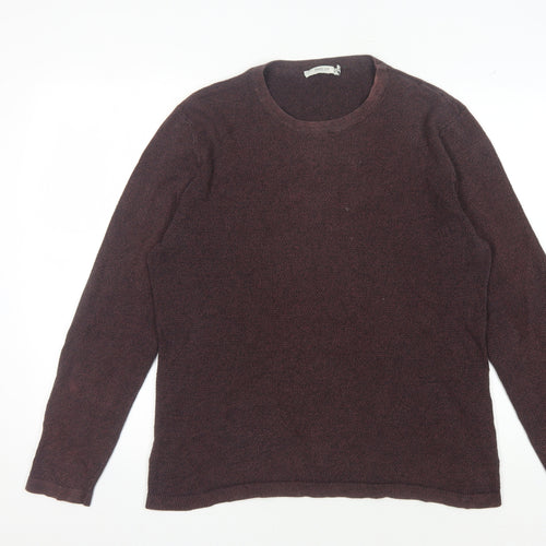 Jack & Jones Men's Brown Cotton Pullover Jumper L