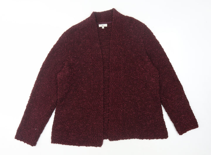 CC Women's Red XL Open Front Cardigan Knit Long Sleeve