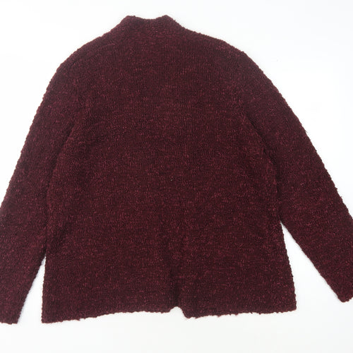 CC Women's Red XL Open Front Cardigan Knit Long Sleeve