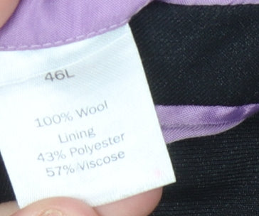 Charles Tyrwhitt Men's Black Wool Blazer 46L