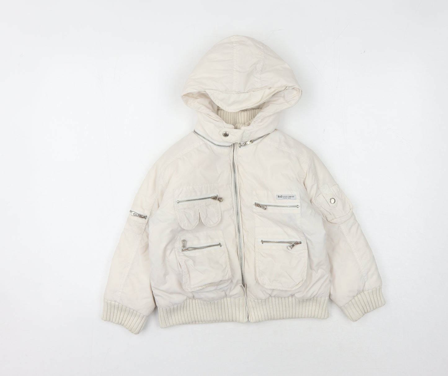 Dolce & Gabbana Boys White Puffer Jacket Size S
