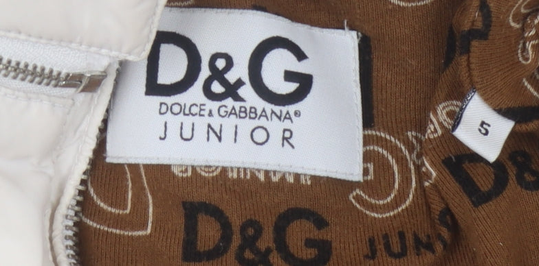 Dolce & Gabbana Boys White Puffer Jacket Size S