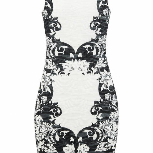 Lipsy Women's Black & White Bodycon Dress, Sleeveless, Party Wear